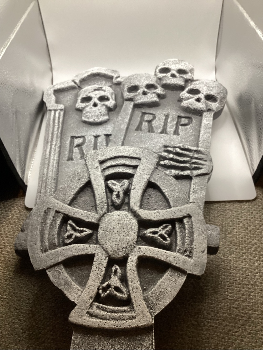 Halloween Foam Tombstone Set Of 3 with Stakes